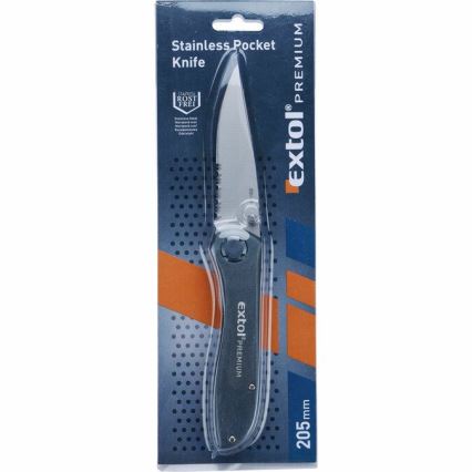 Extol Premium - Faca dobrável 205 mm aço inoxidável