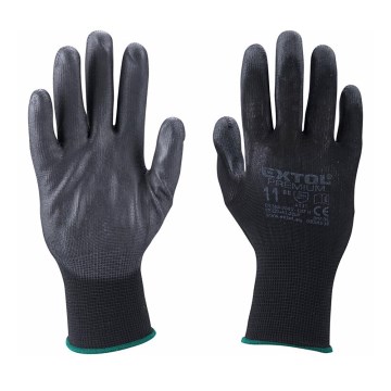 Extol Premium - Luvas de trabalho tamanho 10'' preto