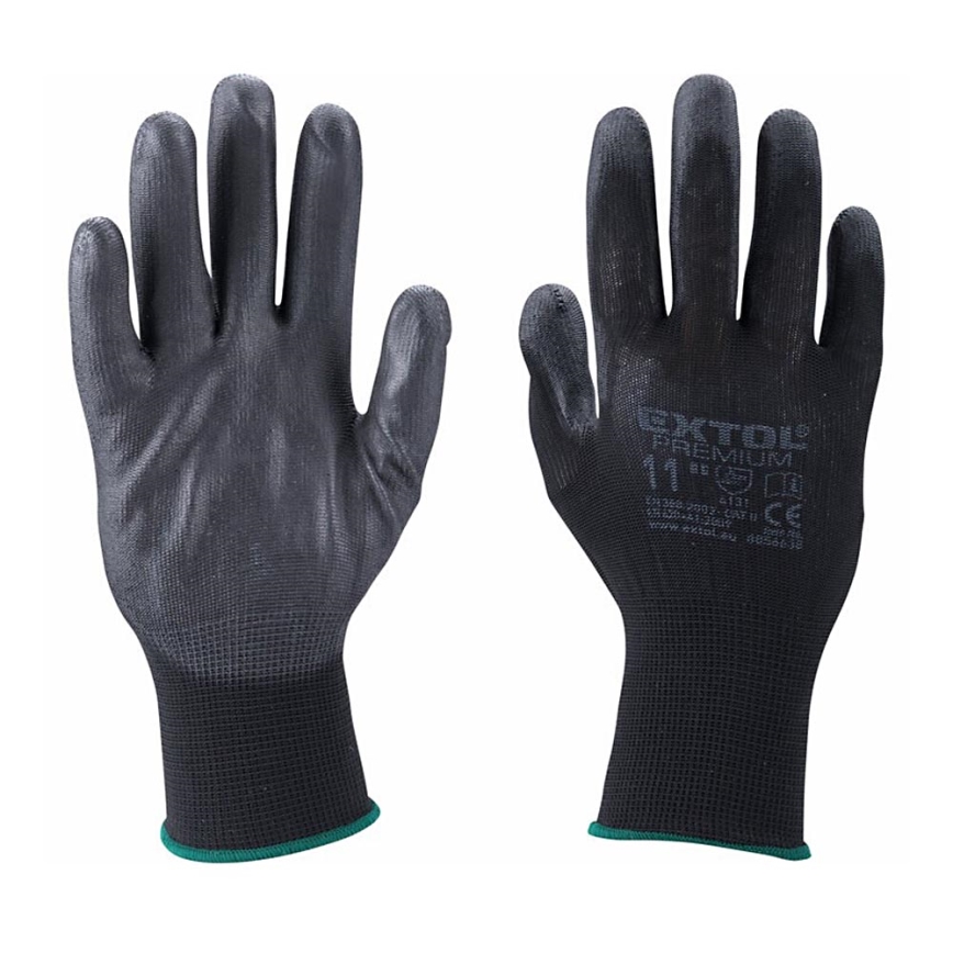 Extol Premium - Luvas de trabalho tamanho 10'' preto