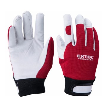 Extol Premium - Luvas de trabalho tamanho 10'' vermelho/branco