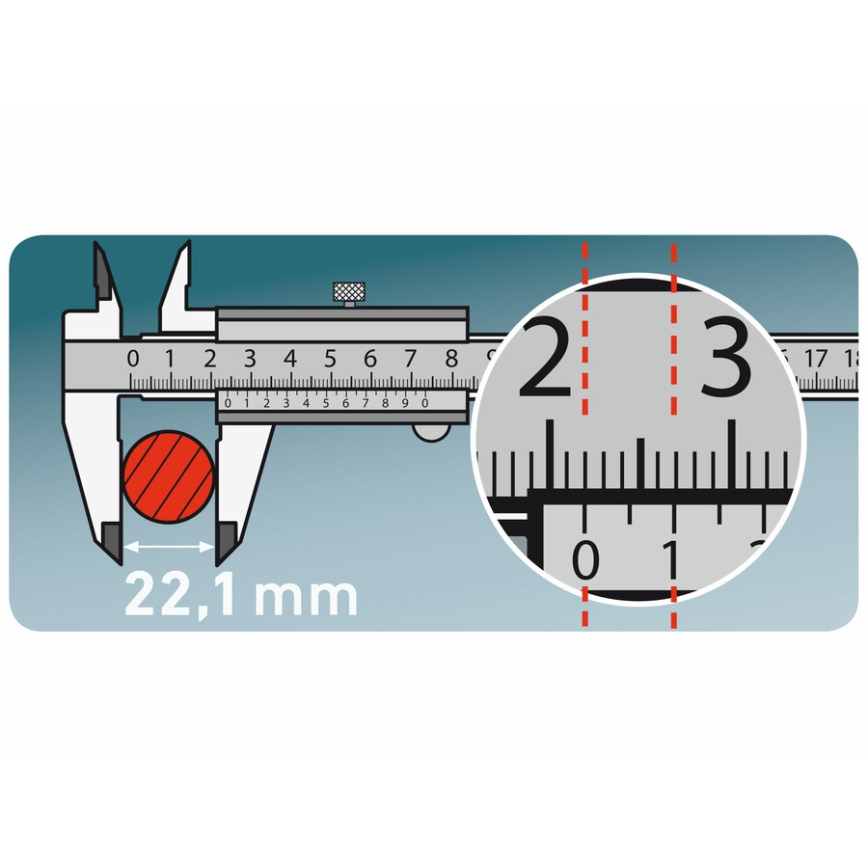 Extol Premium - Medida de metal deslizante 0-150 mm
