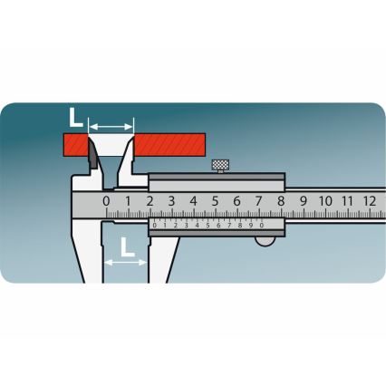 Extol Premium - Medida de metal deslizante 0-150 mm