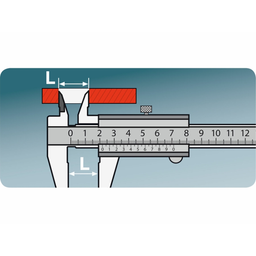 Extol Premium - Medida de metal deslizante 0-150 mm