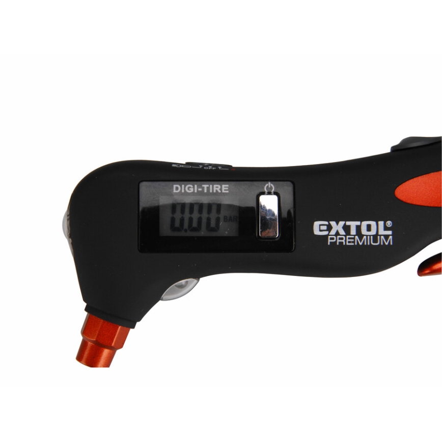 Extol Premium - Medidor digital de pneus com ecrã LCD e iluminação LED 5em1 2xAAA