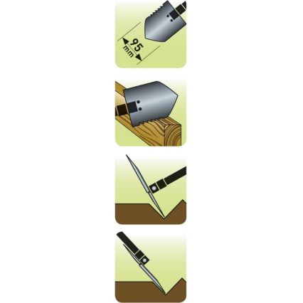 Extol Premium - Pá pequena dobrável com enxada 40 cm