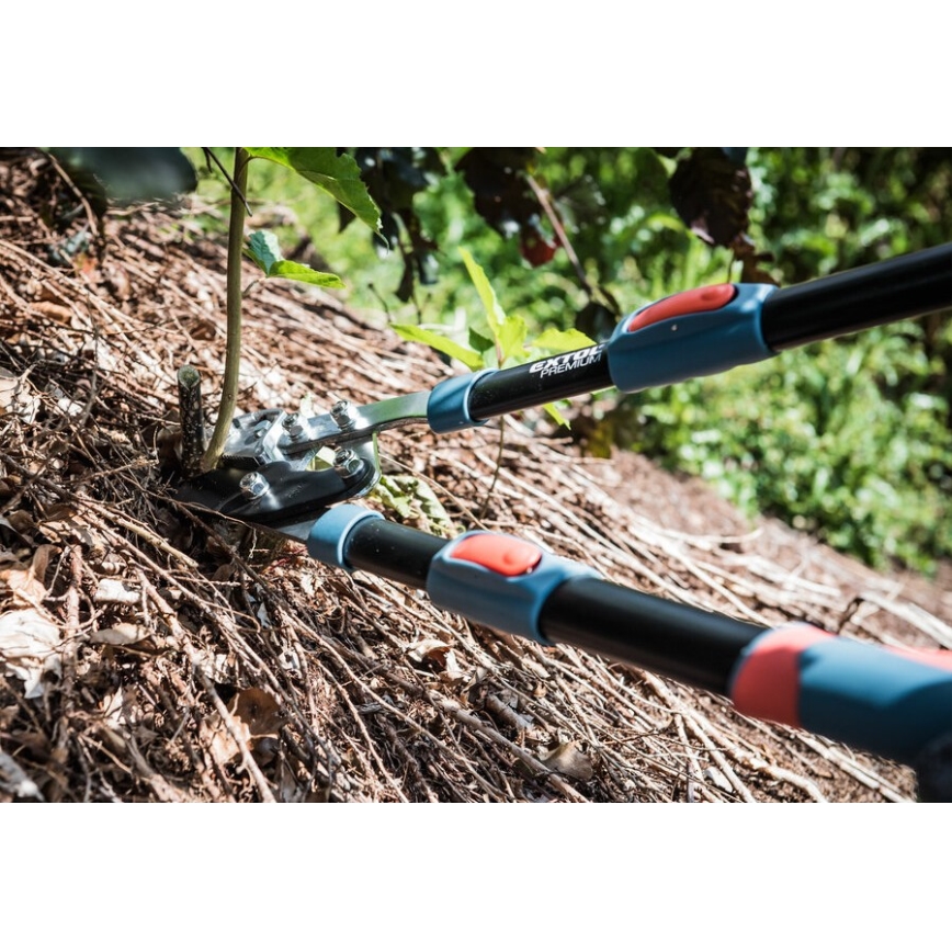 Extol Premium - Tesoura de bigorna de transmissão telescópica para ramos 670-940 mm