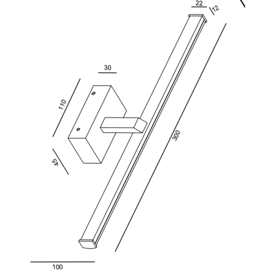 Fabas 3361/21/138 - Luz de parede de casa de banho LED NALA 1xLED/6W/230V IP44