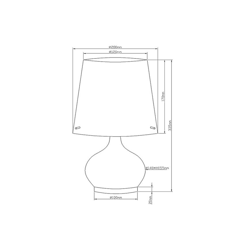 Fabas Luce 2533-34-102 - Candeeiro de mesa ADE 1xG9/25W/230V + 1xE14/60W