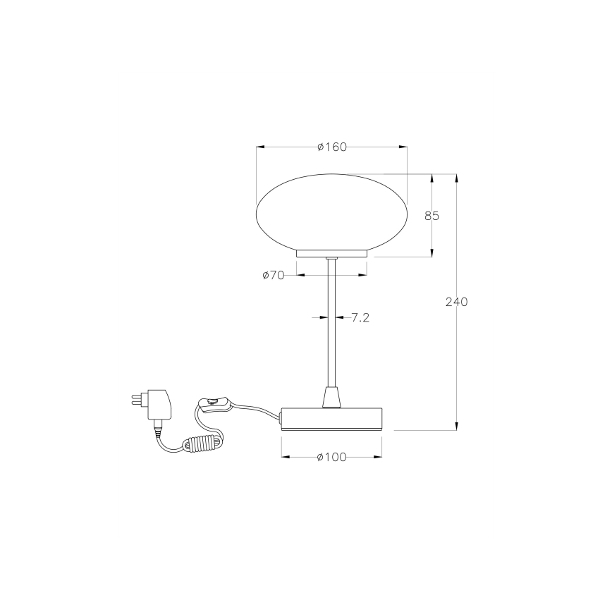 Fabas Luce 3339-30-178 - LED Candeeiro de mesa táctil com regulação JAP LED/5W/230V cromado mate