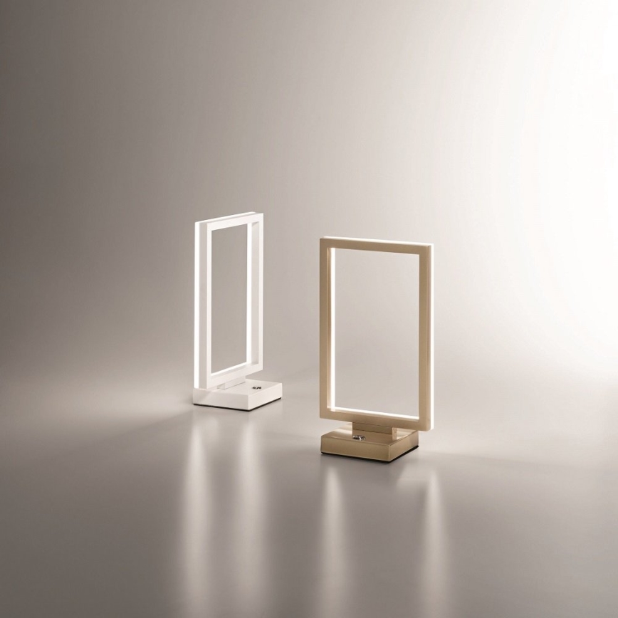 Fabas Luce 3394-30-102 - Candeeiro de mesa LED com regulação BARD LED/15W/230V branco