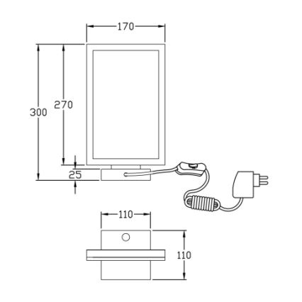 Fabas Luce 3394-30-102 - Candeeiro de mesa LED com regulação BARD LED/15W/230V branco