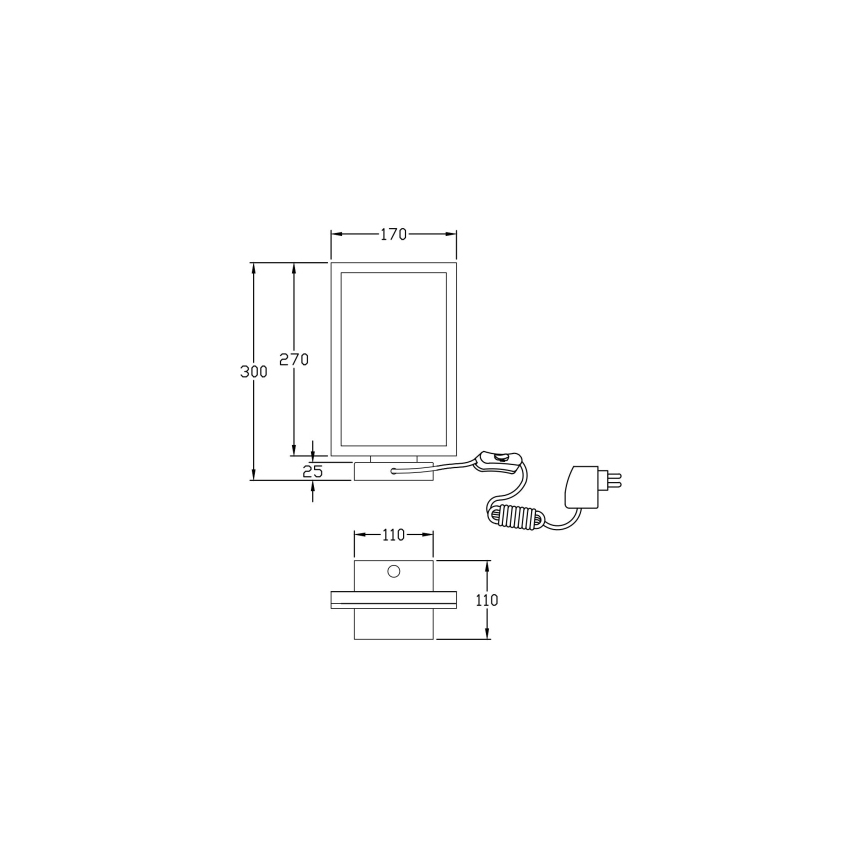 Fabas Luce 3394-30-102 - Candeeiro de mesa LED com regulação BARD LED/15W/230V branco