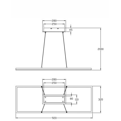 Fabas Luce 3394-45-225 - Candelabro suspenso LED com regulação BARD LED/52W/230V 3000K dourada