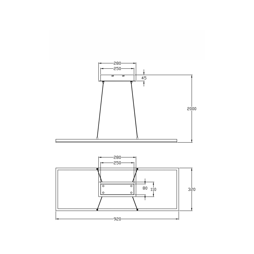 Fabas Luce 3394-45-225 - Candelabro suspenso LED com regulação BARD LED/52W/230V 3000K dourada