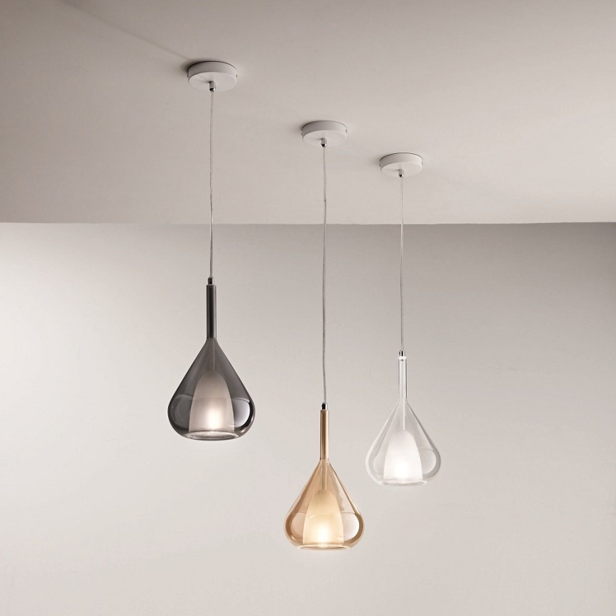 Fabas Luce 3481-40-241 - Candelabro suspenso LILA 1xE27/40W/230V transparente