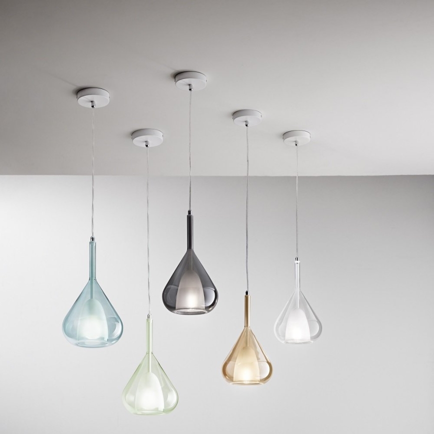 Fabas Luce 3481-40-241 - Candelabro suspenso LILA 1xE27/40W/230V transparente