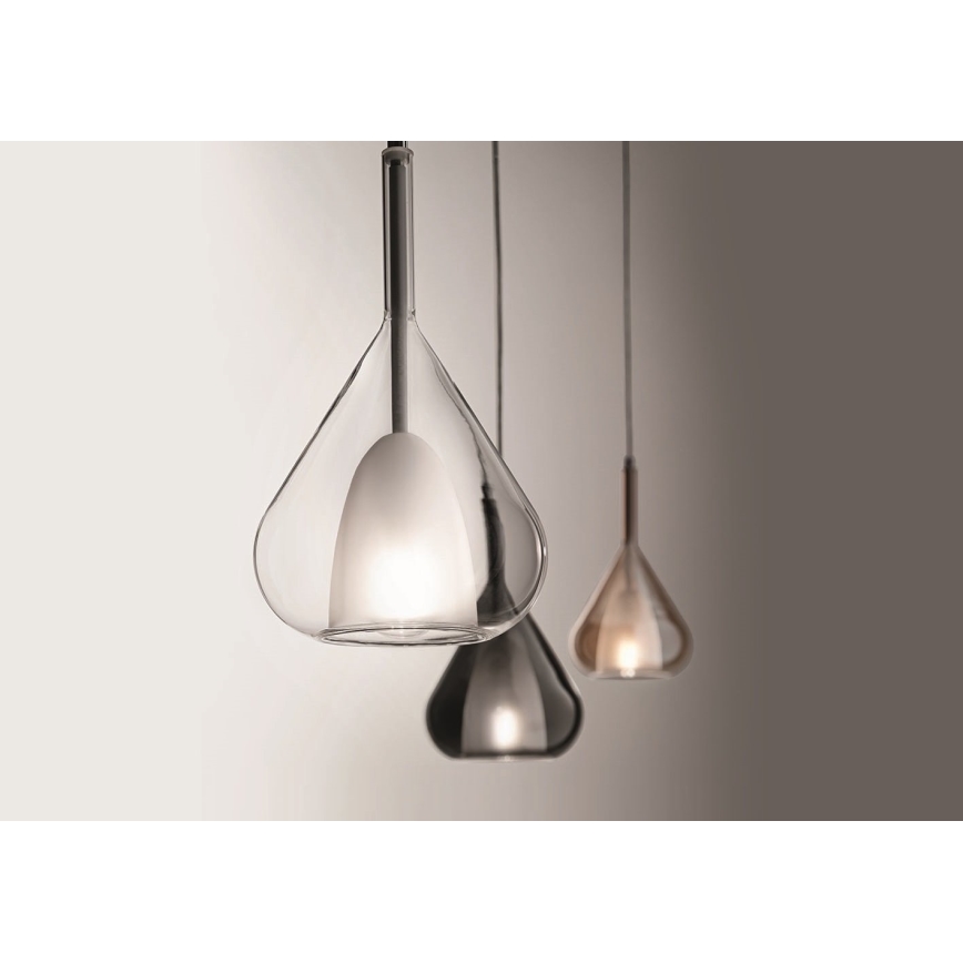 Fabas Luce 3481-40-241 - Candelabro suspenso LILA 1xE27/40W/230V transparente