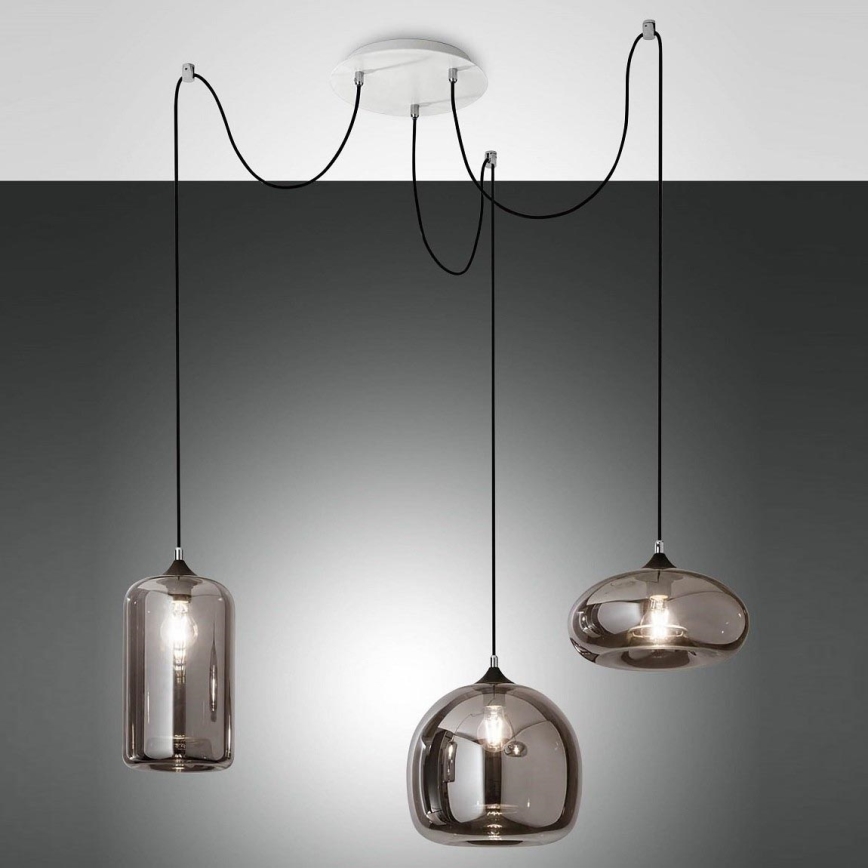 Fabas Luce 3496-47-126 - Candelabro suspenso FIONA 3xE27/60W/230V