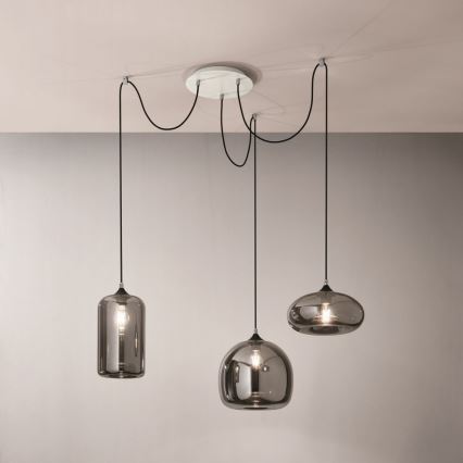 Fabas Luce 3496-47-126 - Candelabro suspenso FIONA 3xE27/60W/230V