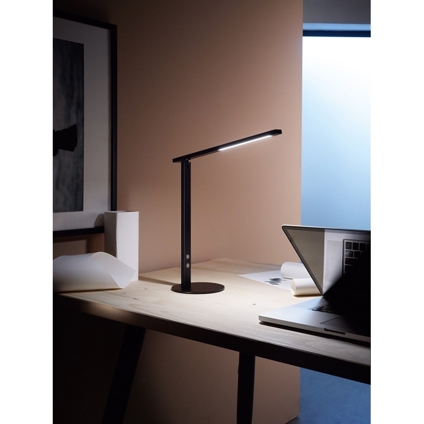 Fabas Luce 3550-30-101 - Candeeiro de mesa LED com regulação IDEAL LED/10W/230V 3000-6000K preto