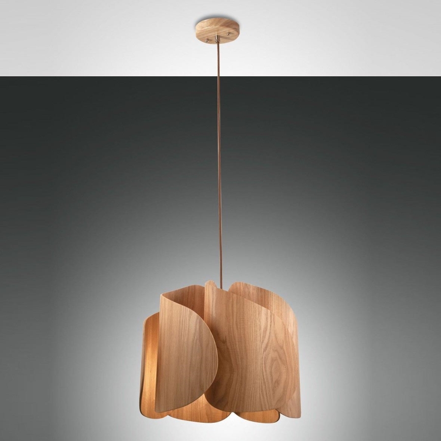 Fabas Luce 3672-40-132 - Candelabro suspenso PEVERO 1xE27/40W/230V madeira