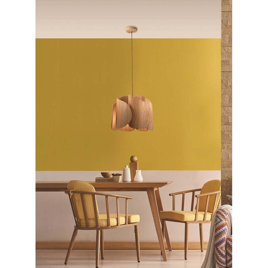 Fabas Luce 3672-40-132 - Candelabro suspenso PEVERO 1xE27/40W/230V madeira