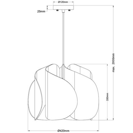 Fabas Luce 3672-40-132 - Candelabro suspenso PEVERO 1xE27/40W/230V madeira