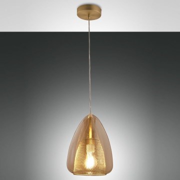 Fabas Luce 3673-40-125 - Candelabro suspenso BRITTON 1xE27/40W/230V dourada