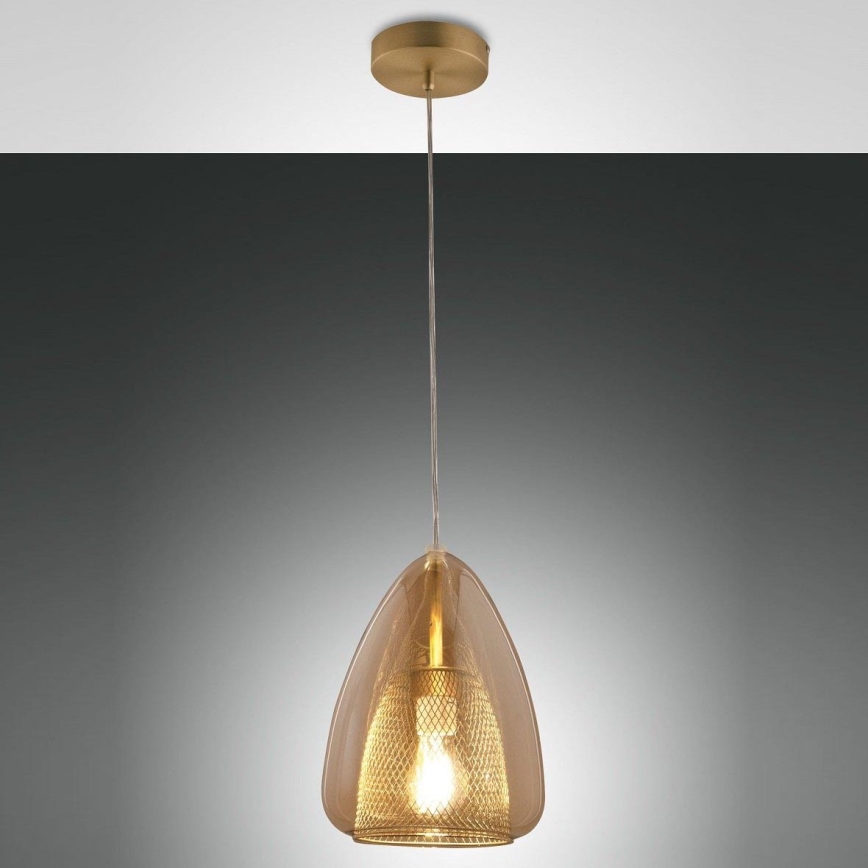 Fabas Luce 3673-40-125 - Candelabro suspenso BRITTON 1xE27/40W/230V dourada