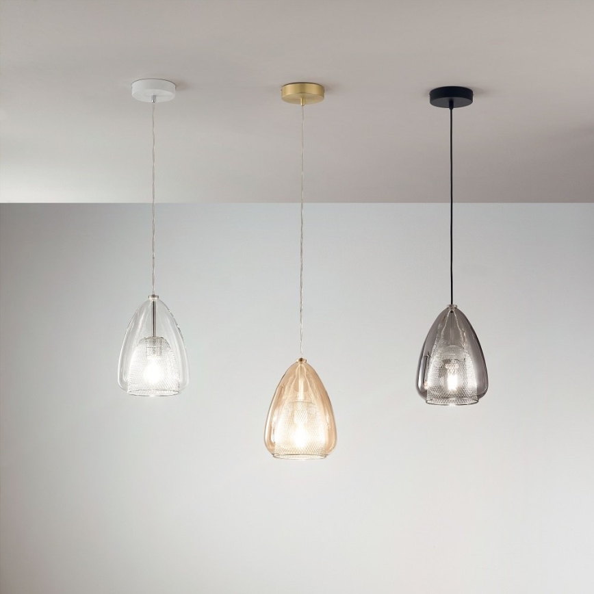 Fabas Luce 3673-40-125 - Candelabro suspenso BRITTON 1xE27/40W/230V dourada