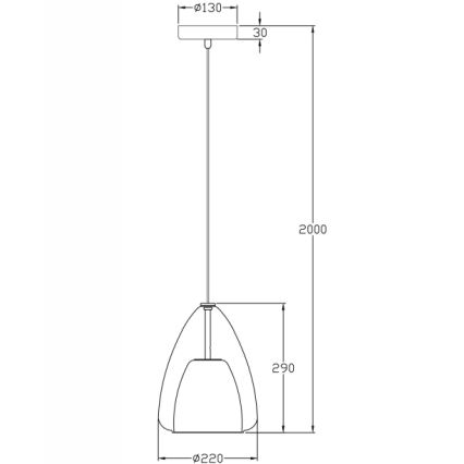 Fabas Luce 3673-40-125 - Candelabro suspenso BRITTON 1xE27/40W/230V dourada