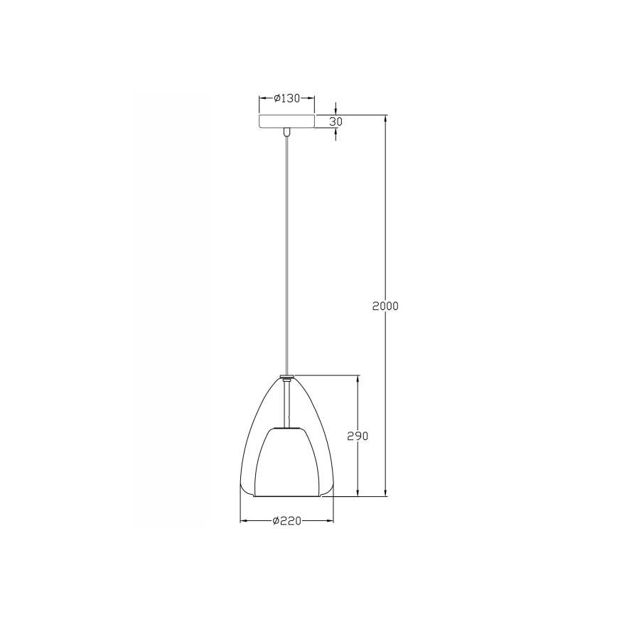 Fabas Luce 3673-40-125 - Candelabro suspenso BRITTON 1xE27/40W/230V dourada