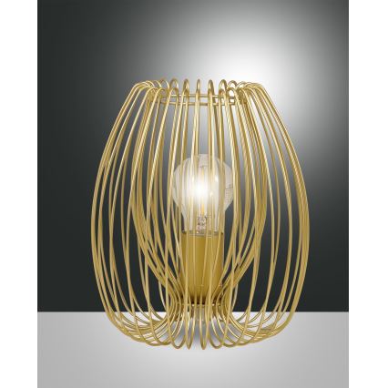 Fabas Luce 3677-34-225 - Candeeiro de mesa CAMP 1xE27/40W/230V dourado