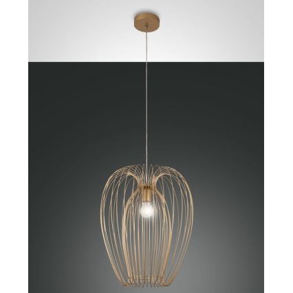 Fabas Luce 3677-45-225 - Candelabro suspenso CAMP 1xE27/40W/230V dourado
