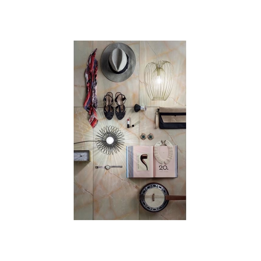 Fabas Luce 3677-45-225 - Candelabro suspenso CAMP 1xE27/40W/230V dourado
