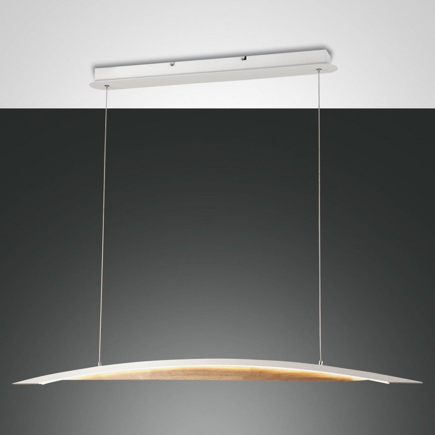 Fabas Luce 3697-40-102 - Candelabro suspenso LED com regulação CORDOBA LED/36W/230V branco/madeira