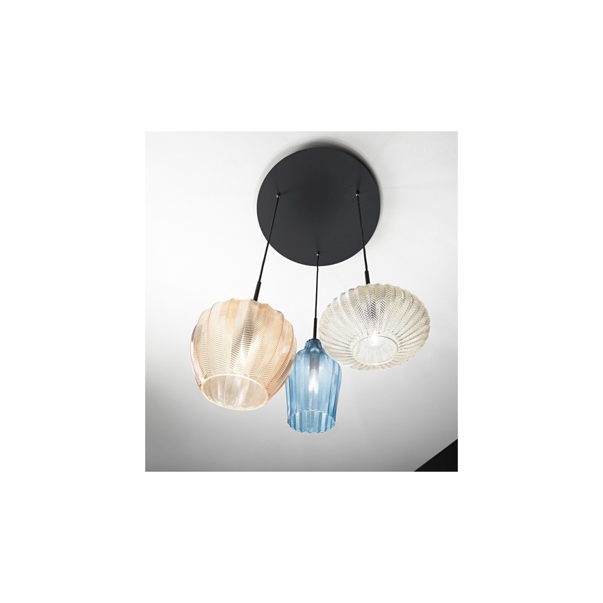 Fabas Luce 3725-47-363 - Candelabro suspenso OLBIA 3xE27/40W/230V