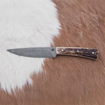 Faca de caça com chifre de veado de 12 cm