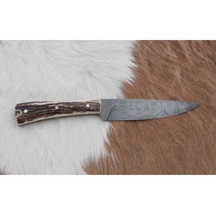 Faca de caça com chifre de veado de 12 cm