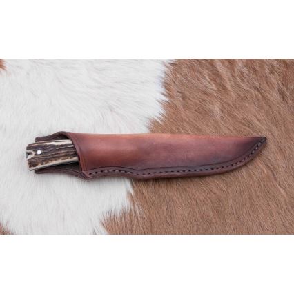 Faca de caça com chifre de veado de 12 cm