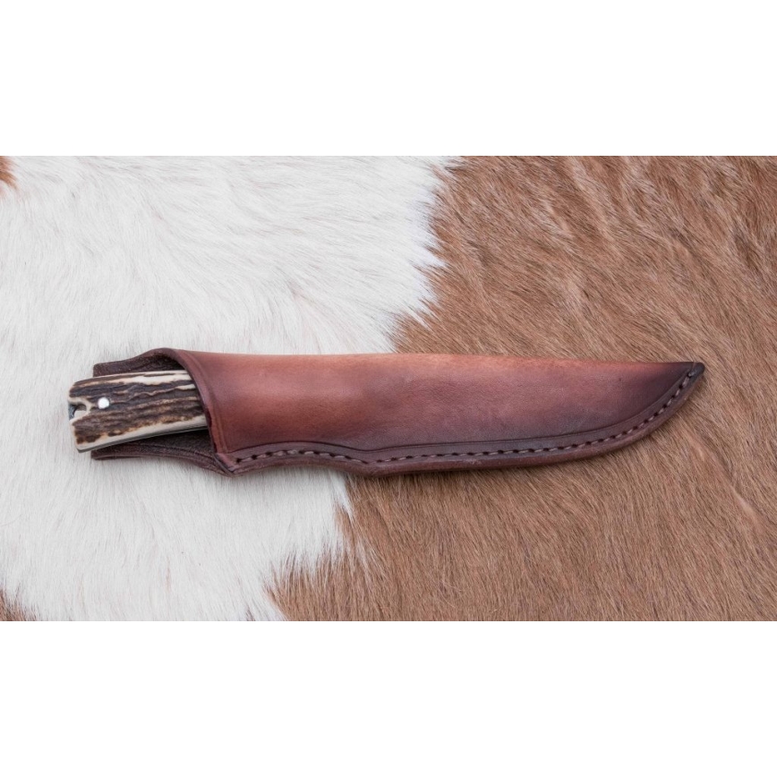 Faca de caça com chifre de veado de 12 cm