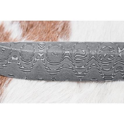 Faca de caça em damasco 14,5 cm Amieiro/serpentinito