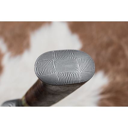 Faca de caça em damasco 14,5 cm Amieiro/serpentinito