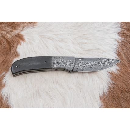 Faca de Damasco dobrável exclusiva de 8 cm osso de mamute