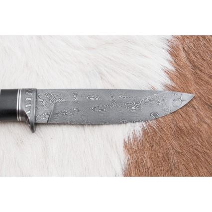 Faca de Damasco exclusiva 12,7 cm carvalho/ébano