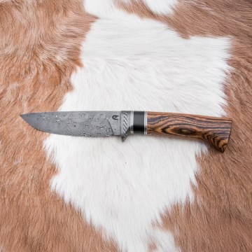 Faca de Damasco exclusiva 12 cm bocote/ébano