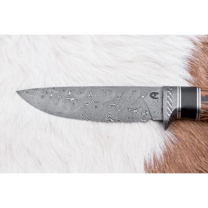 Faca de Damasco exclusiva 12 cm bocote/ébano