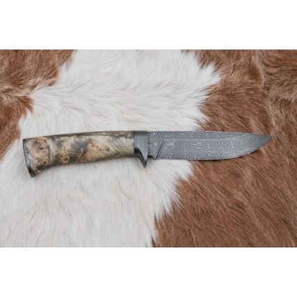 Faca de Damasco exclusiva 13 cm castanheiro