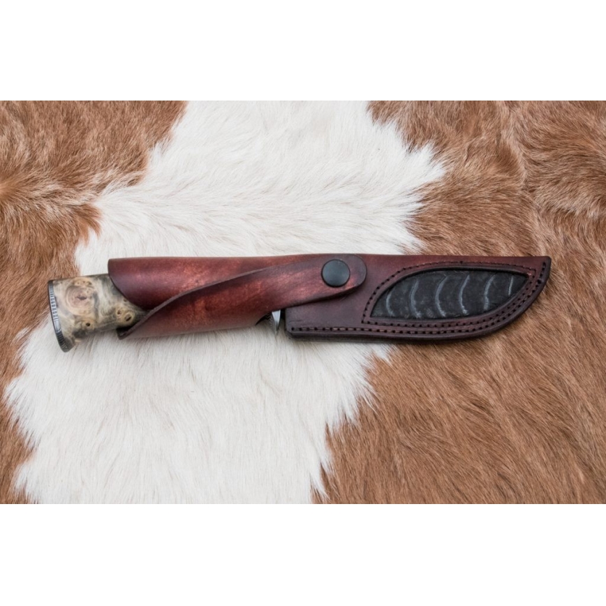 Faca de Damasco exclusiva 13 cm castanheiro