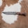 Faca de Damasco exclusiva 14,4 cm árvore de castanheiro/dente de mamute